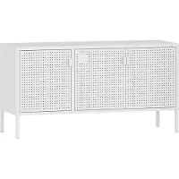 En.casa TV meubel Castelli 114x40x60 cm metaal met 3 deuren wit []