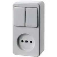 Hager Berker Combinatieschakelaar Contactdoos Zonder Massacontact Serie - 61673549