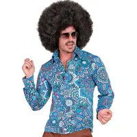 Widmann Super 60s Mandala Blue Overhemd