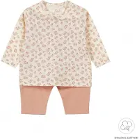 Dirkje pyjama met all over print roze Meisjes Stretchkatoen Ronde hals - maat 98/104