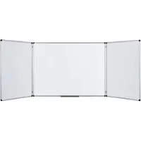 BI-Office Vouwbaar whiteboard Wandmontage Magnetisch Keramiek Dubbel 90 (B) x 60 (H) cm