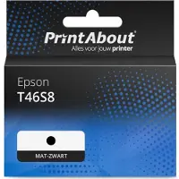 PrintAbout Inktcartridge T46S8 Mat-zwart geschikt voor Epson