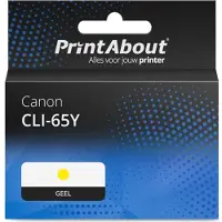 PrintAbout Inktcartridge CLI-65Y Geel geschikt voor Canon