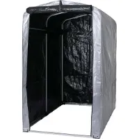 MCW Fietsgarage -N61, folie garage opslag garage tent, aluminium UV-bescherming waterdicht, 201x121x201cm ~ zilver
