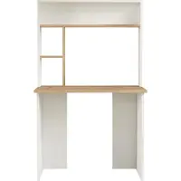 En.casa Bureau Tópisa 148,5x90x51,5 cm eikenkleurig en wit []