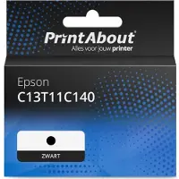 PrintAbout Inktcartridge C13T11C140 Zwart geschikt voor Epson