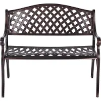 Beliani STAGGIA - Tuinbank-Bruin-Aluminium