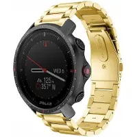 Strap-it Stalen schakel bandje - geschikt voor Polar Grit X / Grit X Pro / Vantage M / M2 / M3 / V3 - goud