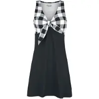 Rock Rebel by EMP - Rockabilly Mini-jurk - Kleid im Rockabella-Look - L tot XXL - voor Vrouwen - zwart-wit - Maat XXL