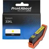 PrintAbout Huismerk Epson 33XL (C13T33644012) Inktcartridge Geel Hoge capaciteit