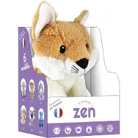 Zen Kat , Knuffelbare warme kruik 25cm + lavendelzakje - Hond, Geel