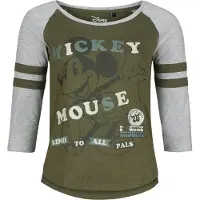 Minnie & Mickey Mouse - Disney Shirt met lange mouwen - Kind To All Pals - M tot XXL - voor Vrouwen - groen-grijs | Maat L