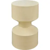 Woood Hidde Bijzettafel - Metaal - Geel - 47x30x30