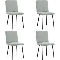 vidaXL Eetkamerstoelen 4 st fluweel lichtgrijs