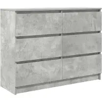 vidaXL Dressoir 100x35x76 cm spaanplaat betongrijs