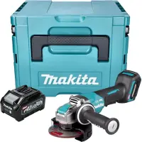 Makita GA 047 GM101 Accuslijper 40 V max. 125 mm X-LOCK Brushless + 1x accu 4.0 Ah + Makpac - zonder lader