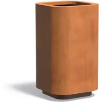 HetTuinstel.nl Cortenstaal plantenbak afgerond 70x70x120cm - Met bodem