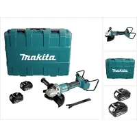 Makita DGA 900 MKX2 accu haakse slijper 36V ( 2x18V ) 230mm borstelloos + 2x accu 4,0Ah + Ezynut + koffer - zonder lader