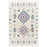 Livabliss - INO Modern Boho Shaggy Tapijt Meerkleurig/Wit