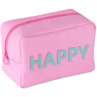 Boltze toilettas met tekst happy