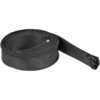 DeLOCK gevlochten slang met ritssluiting, hittebestendig 2 m x 50 mm zwart