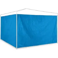Relaxdays partytent zijwand - set van 2 - 3x2 m - waterdicht - uv-bestendig - kunststof - blauw
