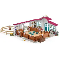 Schleich Horse Club Peppertree Rijarena 179-Delige Paardenspeelset met Rijarena, Stal, 2 Paarden, 3 Ruiterfiguren