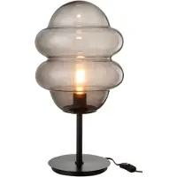 J-Line Tafellamp honinglepel glas grijs