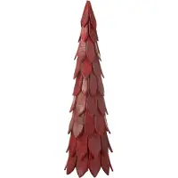 J-Line Kerstboom stukken hout rood large