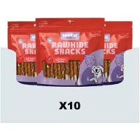 Braaaf 10x Hondensnack Rol Sticks Kip 12,5 cm 300 gr