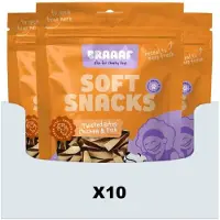Braaaf 10x Hondensnack Twisted Bites Kip - Vis 85 Gr