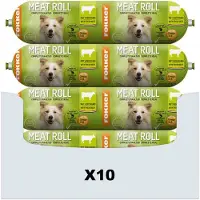 Fokker 10x Meat Roll Hondenvoer Nat Rund - Zalm 800 gr