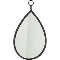 J-Line Hanging mirror drop mirror/mdf black medium
