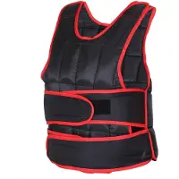 HOMCOM HOMdotCOM 20 kg trainingsvest verstelbaar gewichtsvest zwart+rood