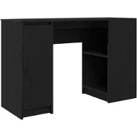 vidaXL Bureau, zwart, eikenlook, 120x42x76 cm, houtvezel