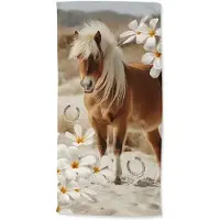 Good Morning Kinder Strandlaken Velours Fabi 75x150cm - sand