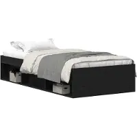 vidaXL Bedframe zonder matras 90x190 cm spaanplaat zwart eikenkleurig