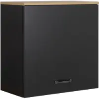 Gautier - Gami Bovenkast Manno 60cm met 1 deur - zwart/eik