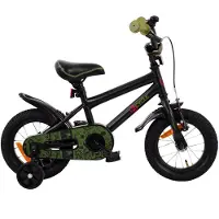 2Cycle BMX - Zwart-Groen - Jongensfiets 2 tot 4 jaar