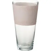 J-Line Vaas delph glas transparant/lichtroze small