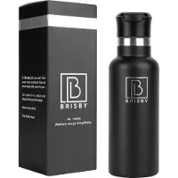 Brisby RVS Thermosfles - Thermosbeker - Thermoskan - Isoleerfles - BPA Vrij - 24 Uur Koud - 12 Uur Warm -Zwart