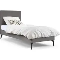 Maxi Boxspring Cisano met Silver Pocket Deluxe Foam matras - 90 x 200 cm - light grey
