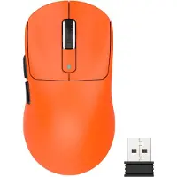Attack Shark X3 Draadloze Gaming Muis - Wired/2.4G/BT5.4 - Lichtgewicht 49G - Oranje