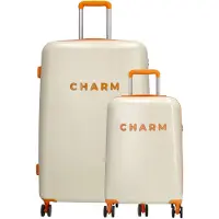Charm trolleyset Capetown - set van 2 beige/lila Unisex