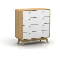 Loft 24 Cassie-Commode - 4-laden - Wit Eikenlook