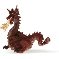 Papo Bordeaux Draak m. Vuur - H: 11 cm - - OneSize - Speelgoedfiguren