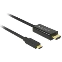 DeLOCK -kabel USB Type-C naar HDMI, 4K 60 Hz 1 m, zwart
