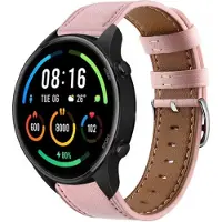 Strap-it Smartwatch bandje leer - geschikt voor Xiaomi Watch S1 (Active/Pro) / Watch 2 Pro / Watch S3 / Mi Watch / Amazfit Balance / Bip 5 - roze