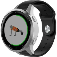 Strap-it Siliconen bandje geschikt voor Garmin Vivoactive 4s / Garmin Vivomove 3s / Garmin Venu 2s bandje - Sport bandje met druksluiting - Zwart