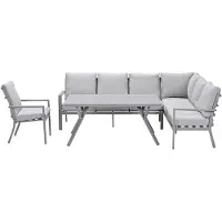 Garden Impressions Senja lounge dining set 4-delig rechts incl. stoel - valley sand